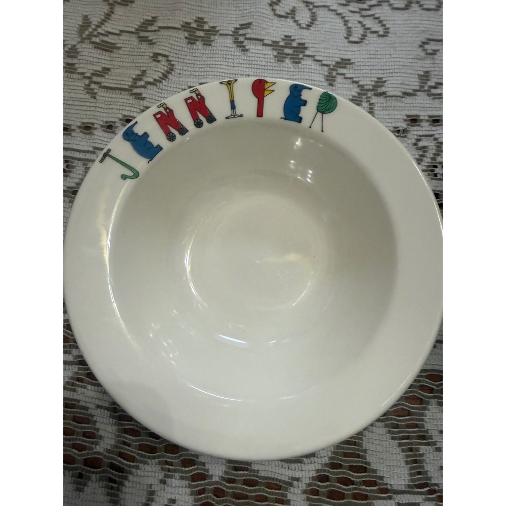 Vintage 1981 Childhood Treasures Lynn‎ S Morris Jennifer Personalized Bowl